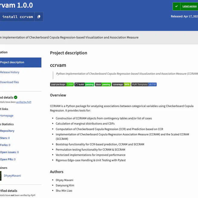 ccrvam: A Python Package for Model-Free Exploratory Analysis of Multivariate Discrete Data with an Ordinal Response Variable