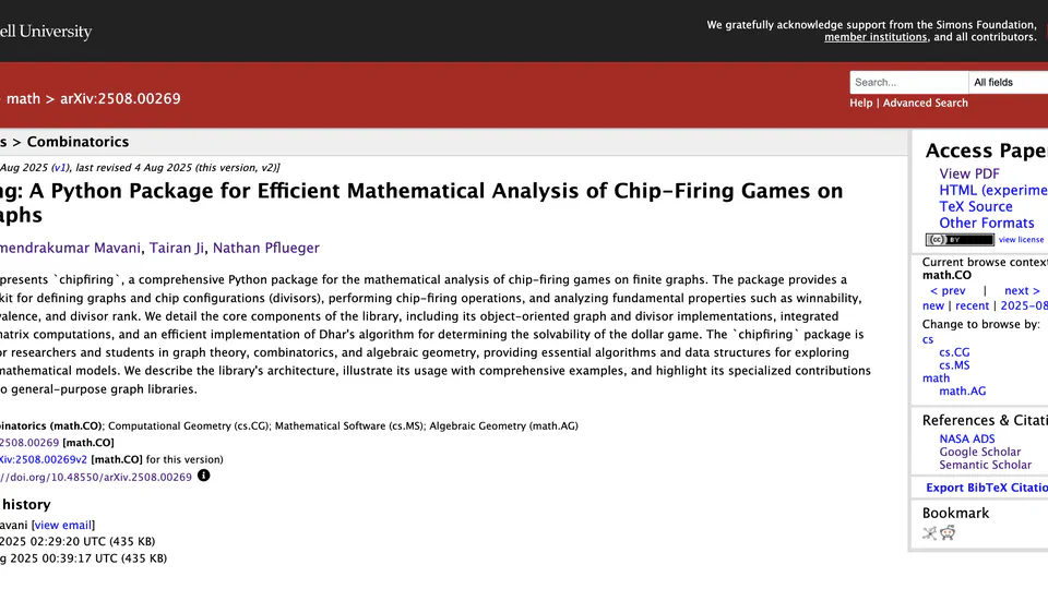 chipfiring: A Python Package for Efficient Mathematical Analysis of Chip-Firing Games on Multigraphs